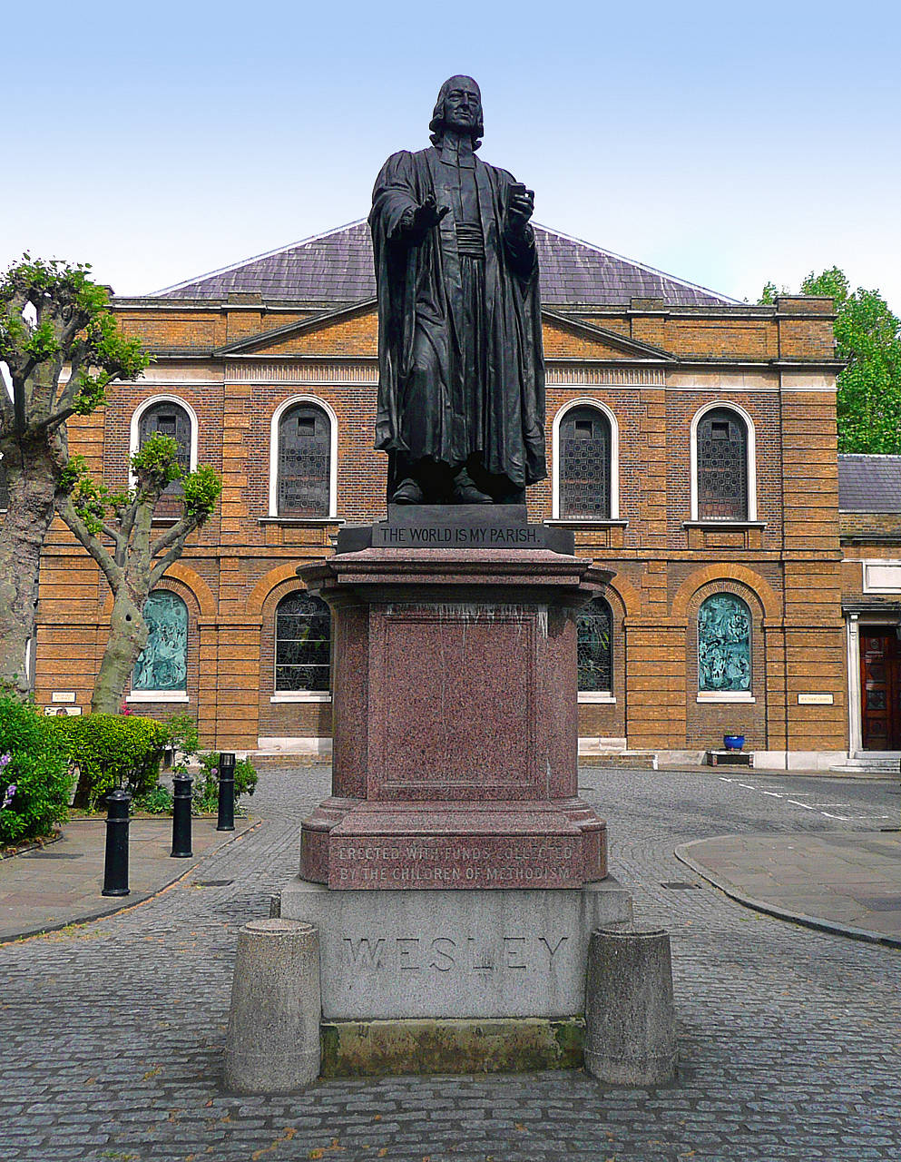 Statue des methodistischen Missionars John Wesley