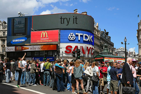 Stets gut besucht: Der Piccadilly Circus