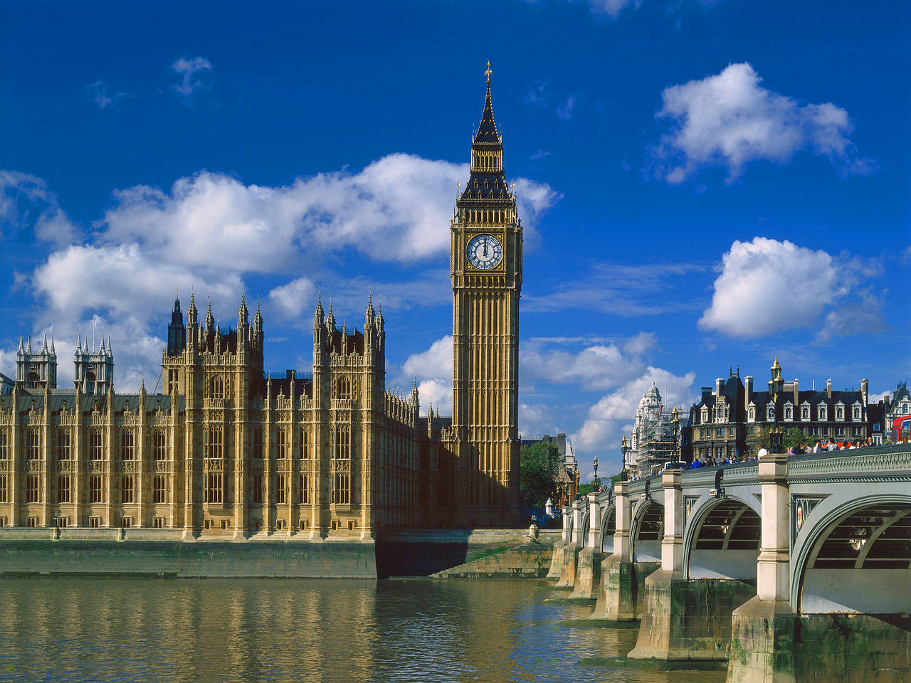 Blick zum Big Ben und zum Parlament