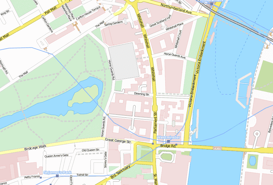 10 Downing Street On London Map Map