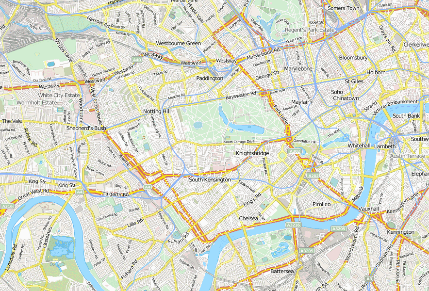 Royal Albert Hall Stadtplan Mit Satellitenaufnahme Und Unterk nften Von 