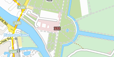 Hampton Court Palace Stadtplan